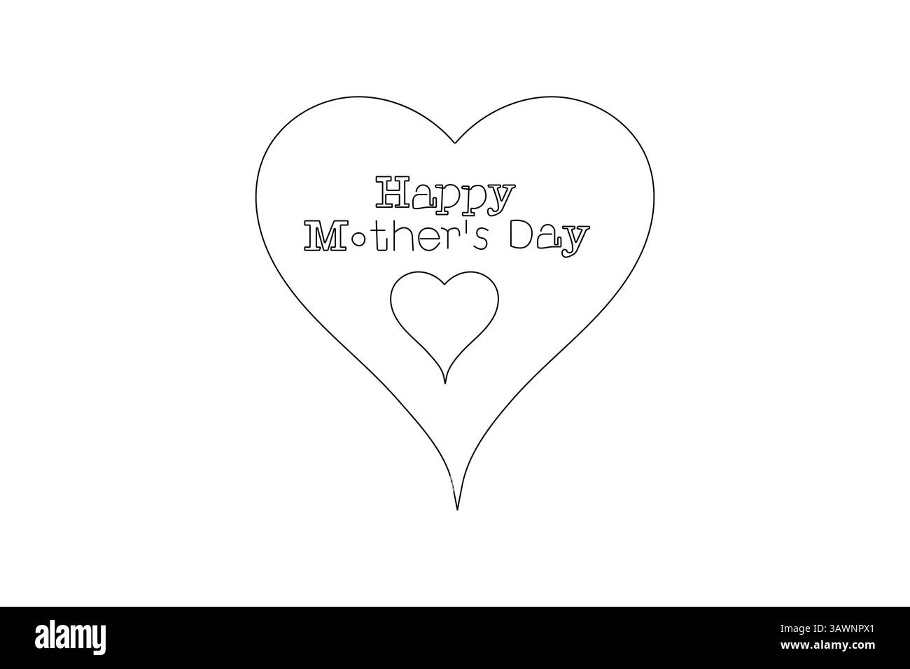 Buona festa della mamma una linea disegnando un'illustrazione vettoriale minimalista continua a una linea Illustrazione Vettoriale