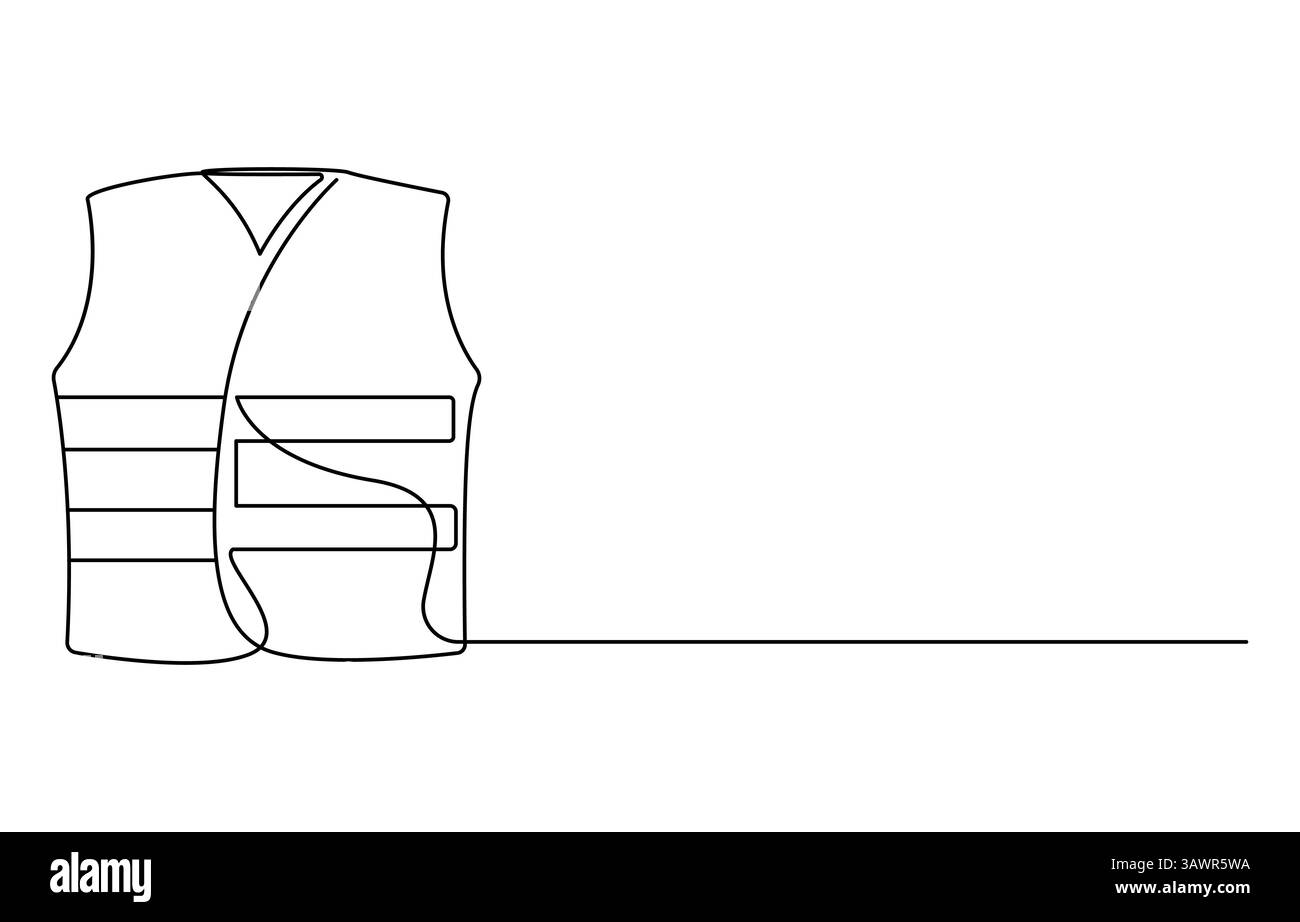 giubbotto salvagente giubbotto salvagente monolina linea art Illustrazione Vettoriale