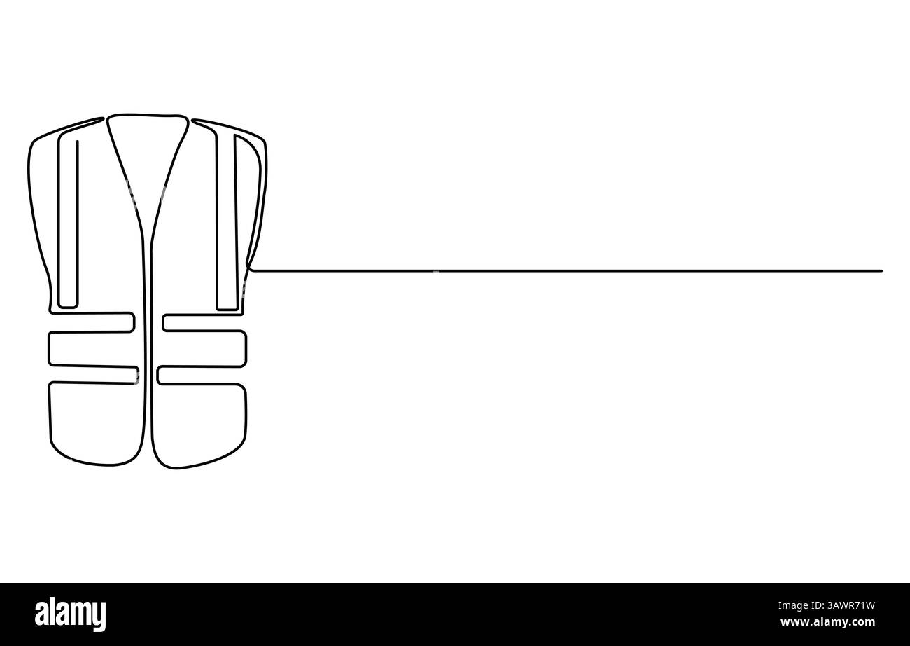 giubbotto salvagente giubbotto salvagente monolina linea art Illustrazione Vettoriale