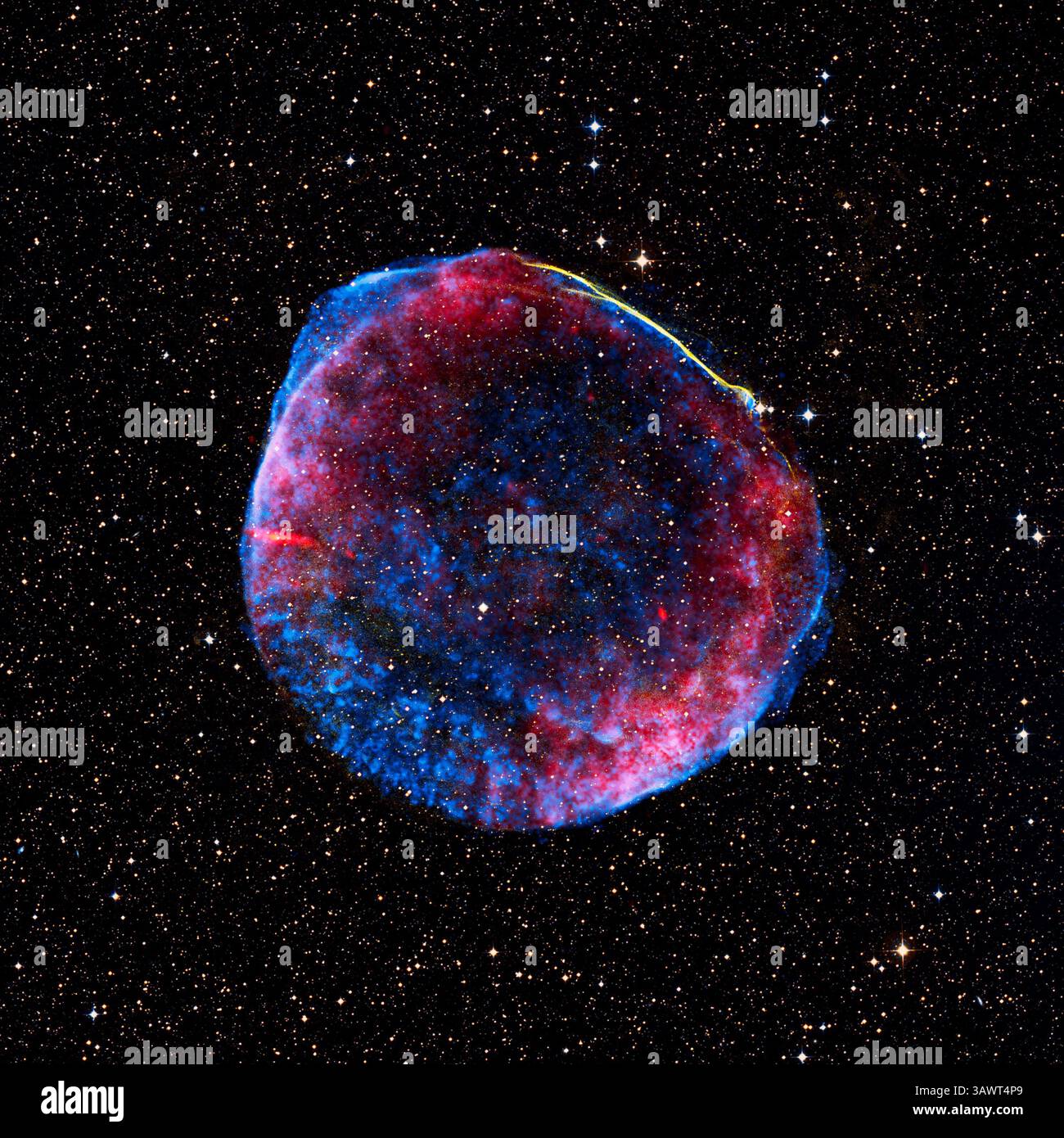 Stelle e strisce in Celestial Fireworks Foto Stock