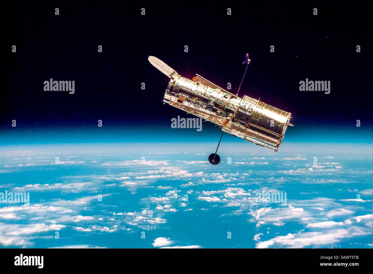 Hubble contro l'orizzonte terrestre, 1997 Foto Stock
