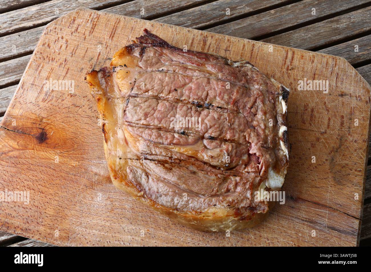 Carne di manzo entrecotte come dieta gastronomica cheto Foto Stock