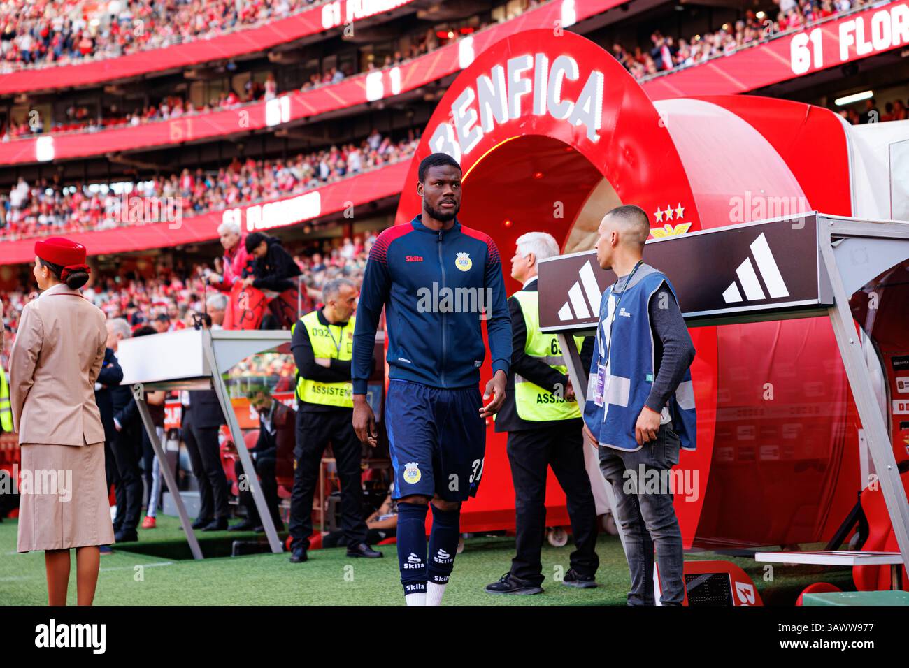 Mamadou Loum visto durante la partita della Liga Portogallo tra squadre di SL Benfica e FC Arouca (Maciej Rogowski) Foto Stock