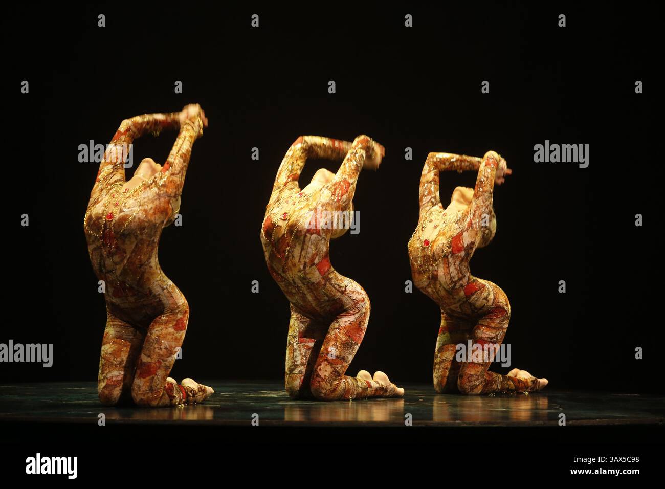 10 aprile 2016 - Montevideo, Argentina - ensayo y espectaculo Kooza del cierque du soleil (immagine di credito: © Silvana Colombo/la Nacion/GDA via ZUMA Press) Foto Stock