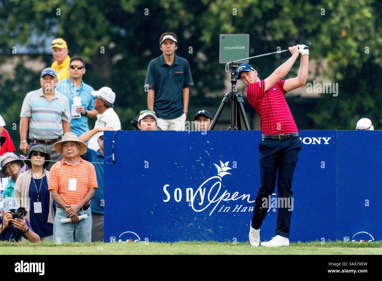 12 gennaio 2017 - durante il primo round del PGA Sony Open alle Hawaii al Waialae Country Club di Honolulu, HI. - Steven Erler/CSM(immagine di credito: &Copy; Steven Erler/CSM via cavo ZUMA) Foto Stock