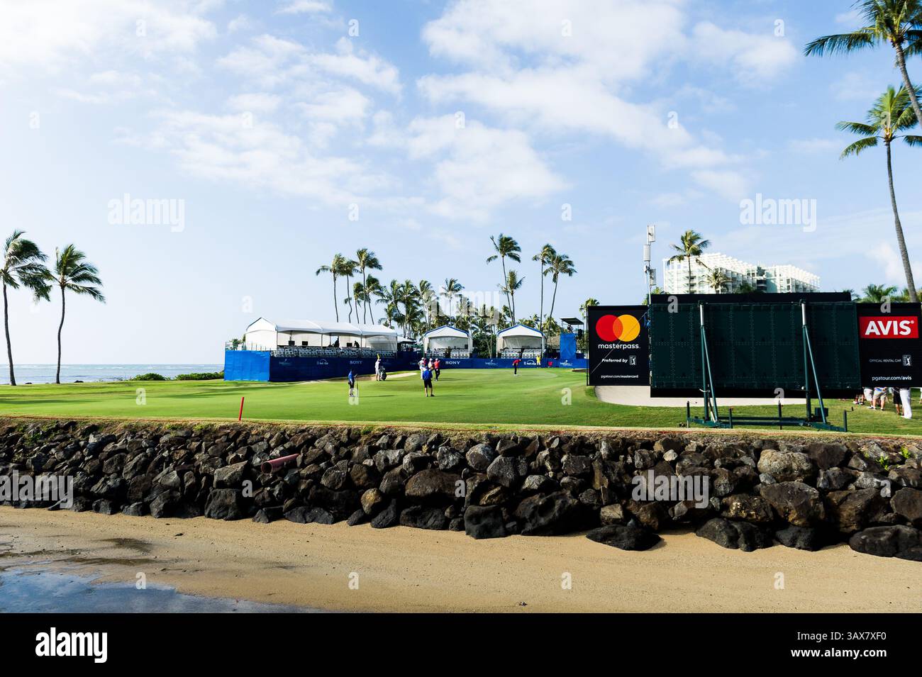 12 gennaio 2017 - durante il primo round del PGA Sony Open alle Hawaii al Waialae Country Club di Honolulu, HI. - Steven Erler/CSM(immagine di credito: &Copy; Steven Erler/CSM via cavo ZUMA) Foto Stock
