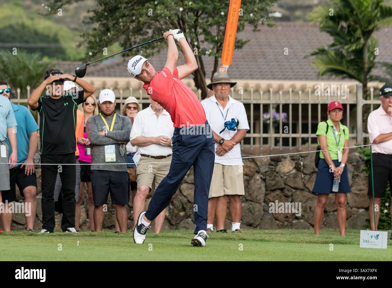 12 gennaio 2017 - durante il primo round del PGA Sony Open alle Hawaii al Waialae Country Club di Honolulu, HI. - Steven Erler/CSM(immagine di credito: &Copy; Steven Erler/CSM via cavo ZUMA) Foto Stock