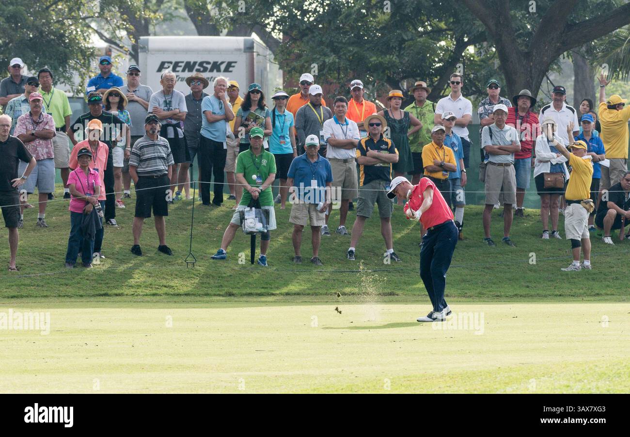 12 gennaio 2017 - durante il primo round del PGA Sony Open alle Hawaii al Waialae Country Club di Honolulu, HI. - Steven Erler/CSM(immagine di credito: &Copy; Steven Erler/CSM via cavo ZUMA) Foto Stock