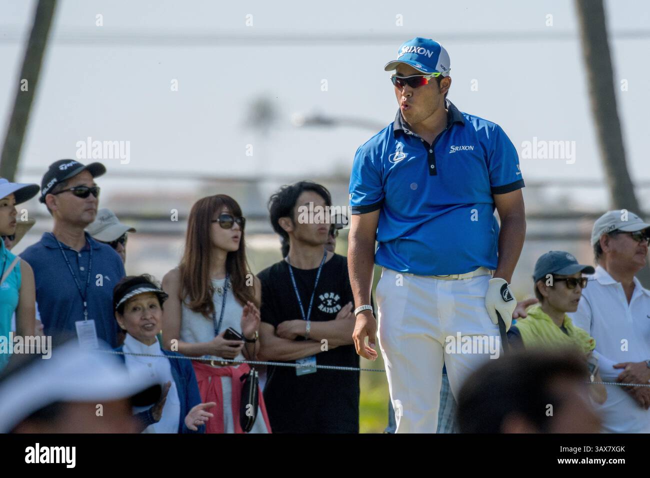 12 gennaio 2017 - durante il primo round del PGA Sony Open alle Hawaii al Waialae Country Club di Honolulu, HI. - Steven Erler/CSM(immagine di credito: &Copy; Steven Erler/CSM via cavo ZUMA) Foto Stock