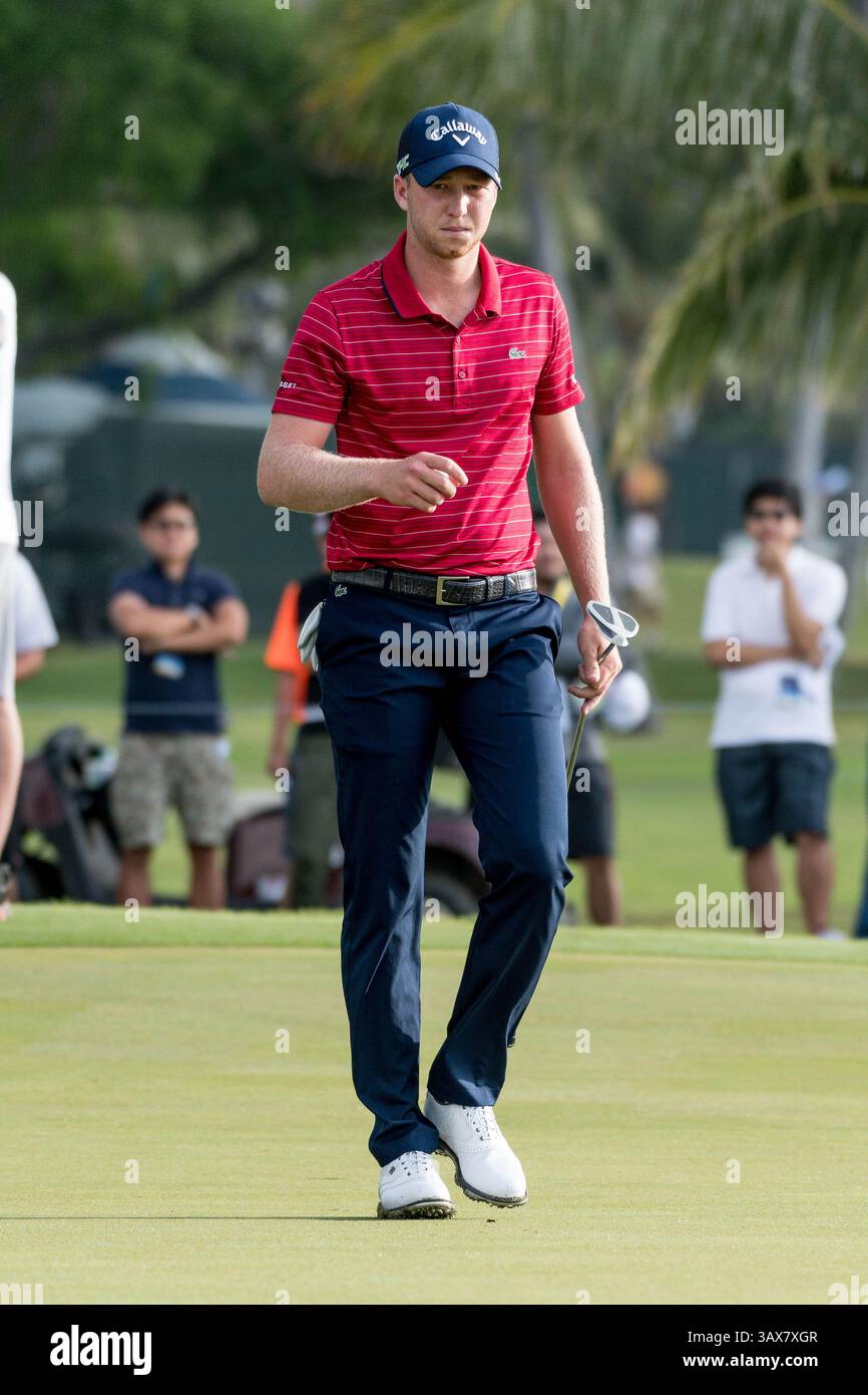12 gennaio 2017 - durante il primo round del PGA Sony Open alle Hawaii al Waialae Country Club di Honolulu, HI. - Steven Erler/CSM(immagine di credito: &Copy; Steven Erler/CSM via cavo ZUMA) Foto Stock