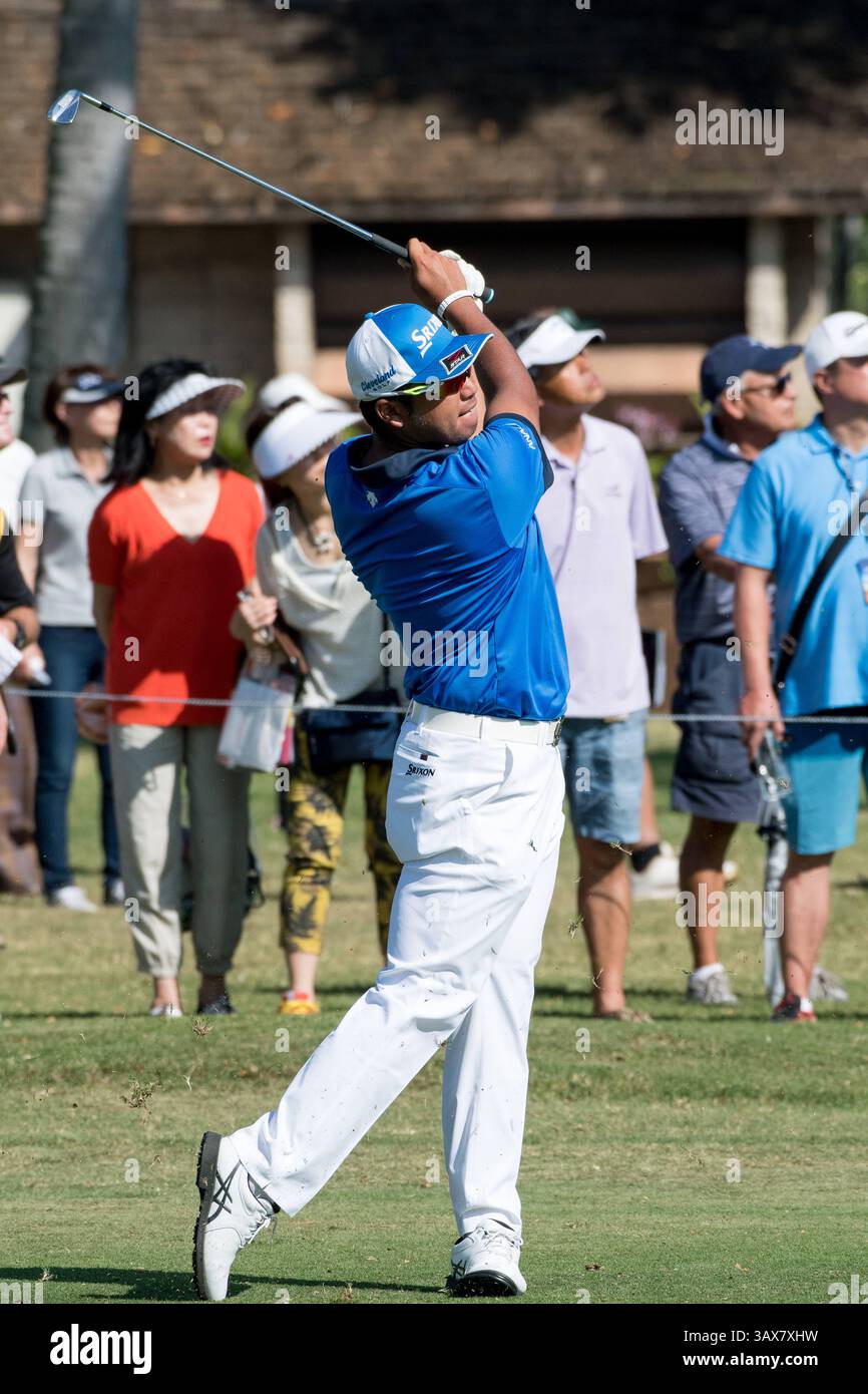 12 gennaio 2017 - durante il primo round del PGA Sony Open alle Hawaii al Waialae Country Club di Honolulu, HI. - Steven Erler/CSM(immagine di credito: &Copy; Steven Erler/CSM via cavo ZUMA) Foto Stock