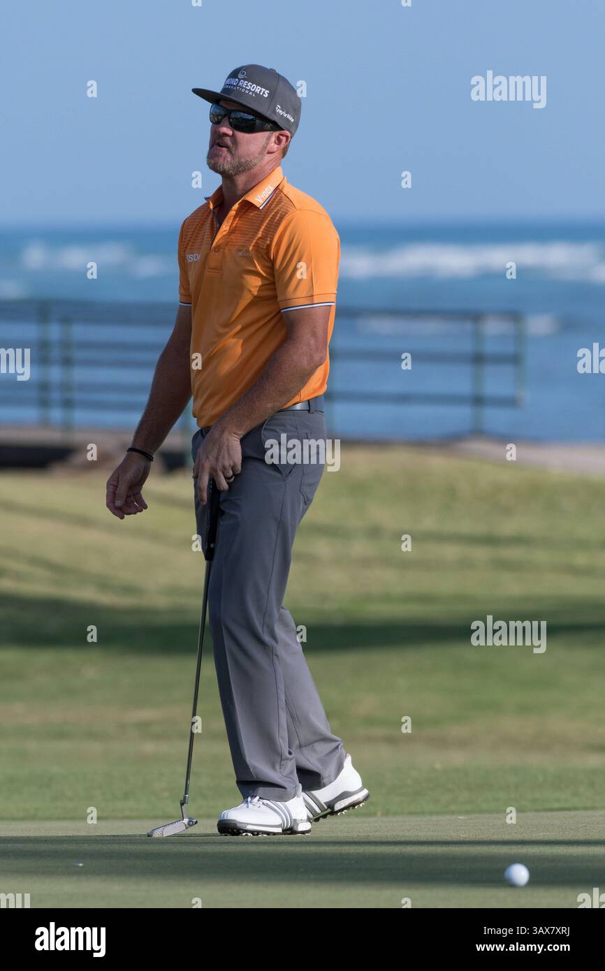 12 gennaio 2017 - durante il primo round del PGA Sony Open alle Hawaii al Waialae Country Club di Honolulu, HI. - Steven Erler/CSM(immagine di credito: &Copy; Steven Erler/CSM via cavo ZUMA) Foto Stock