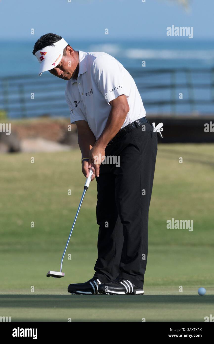 12 gennaio 2017 - durante il primo round del PGA Sony Open alle Hawaii al Waialae Country Club di Honolulu, HI. - Steven Erler/CSM(immagine di credito: &Copy; Steven Erler/CSM via cavo ZUMA) Foto Stock