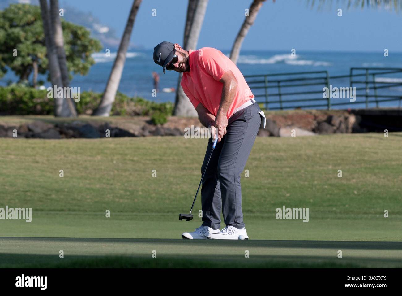 12 gennaio 2017 - durante il primo round del PGA Sony Open alle Hawaii al Waialae Country Club di Honolulu, HI. - Steven Erler/CSM(immagine di credito: &Copy; Steven Erler/CSM via cavo ZUMA) Foto Stock
