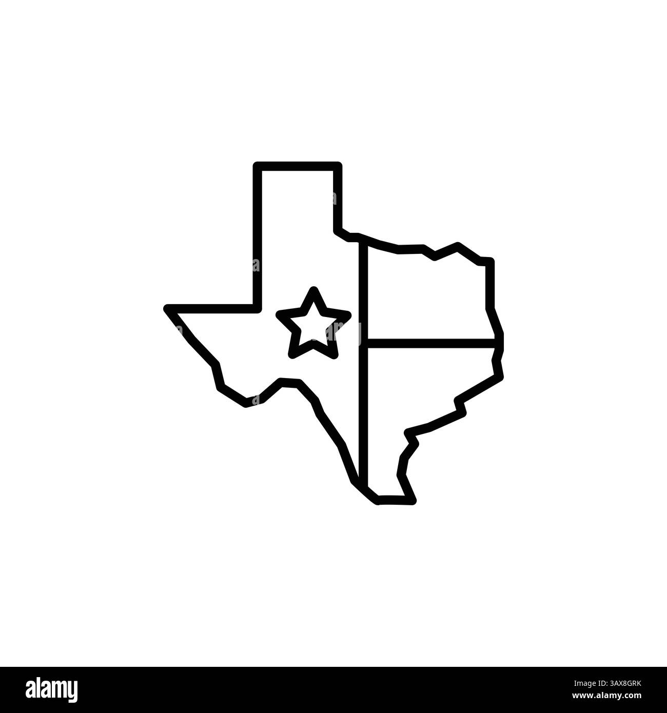 Icona dello stato del Texas Illustrazione Vettoriale