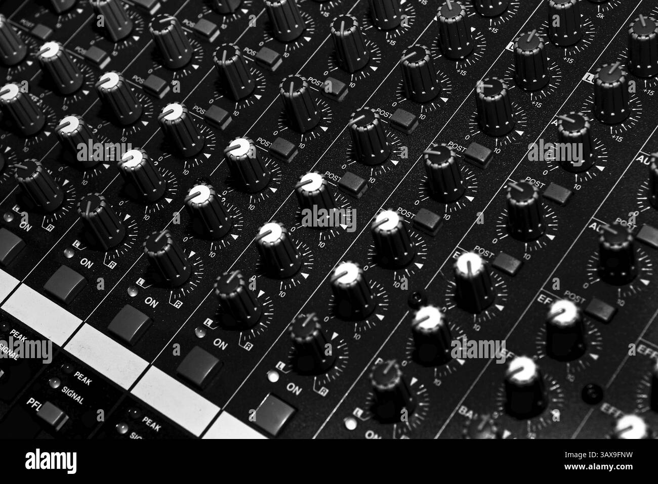 Console di mixaggio Foto Stock