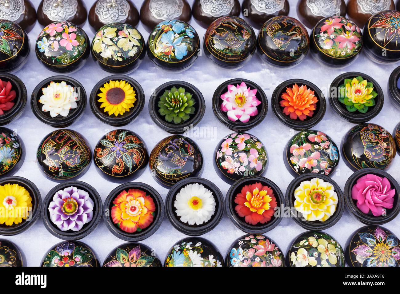 Barrette di sapone naturali in vendita Foto Stock
