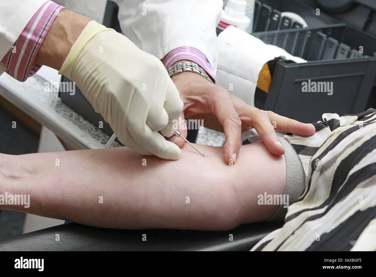 Donazione di sangue Foto Stock