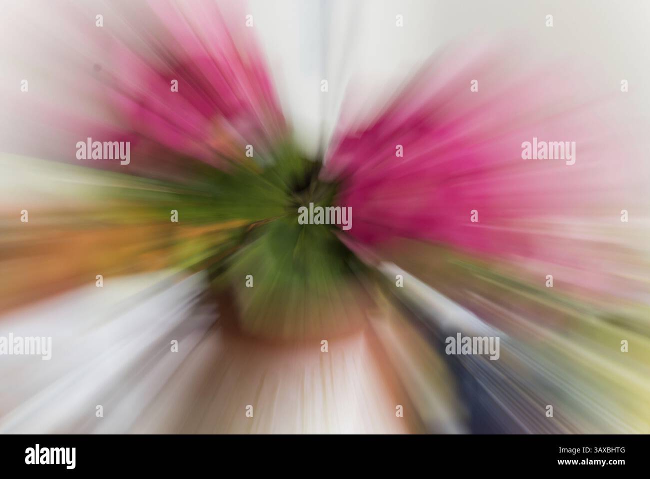 Lo zoom crea movimenti con effetti di pulizia e dinamiche radiali Foto Stock