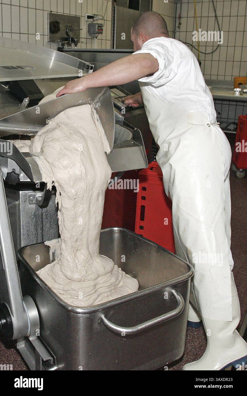 Macelleria - presso la taglierina Foto Stock