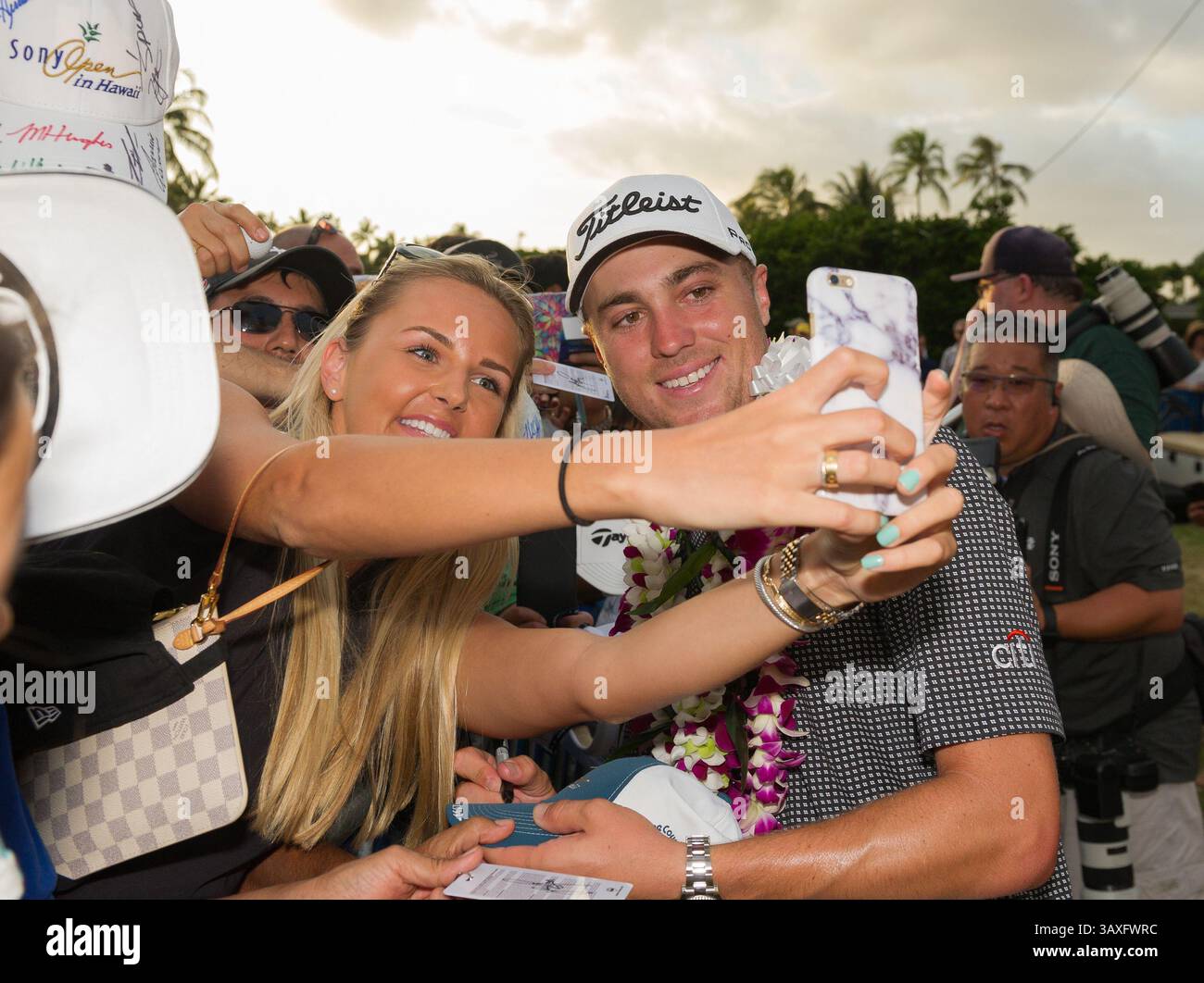 15 gennaio 2017 - durante l'ultimo round del PGA Sony Open alle Hawaii al Waialae Country Club di Honolulu, HI. - Steven Erler/CSM(immagine di credito: &Copy; Steven Erler/CSM via cavo ZUMA) Foto Stock