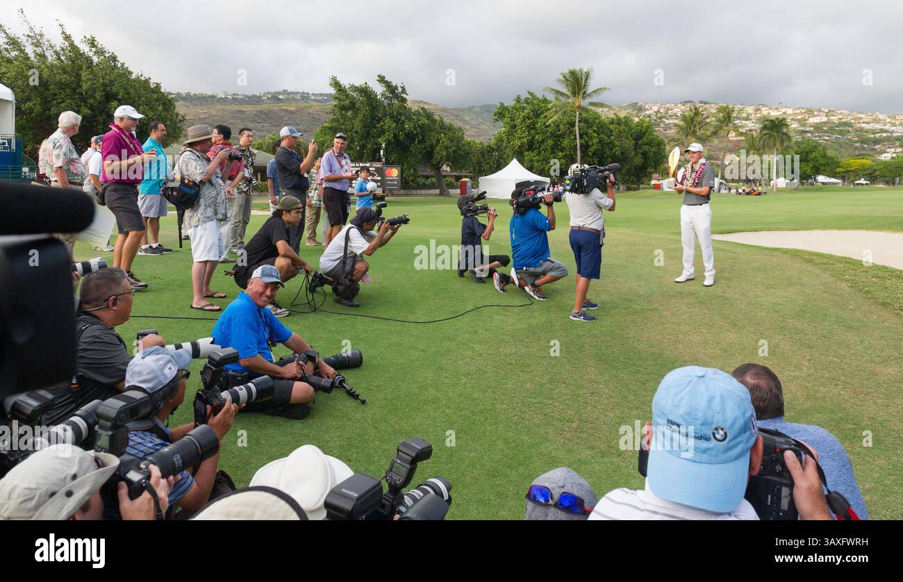 15 gennaio 2017 - durante l'ultimo round del PGA Sony Open alle Hawaii al Waialae Country Club di Honolulu, HI. - Steven Erler/CSM(immagine di credito: &Copy; Steven Erler/CSM via cavo ZUMA) Foto Stock