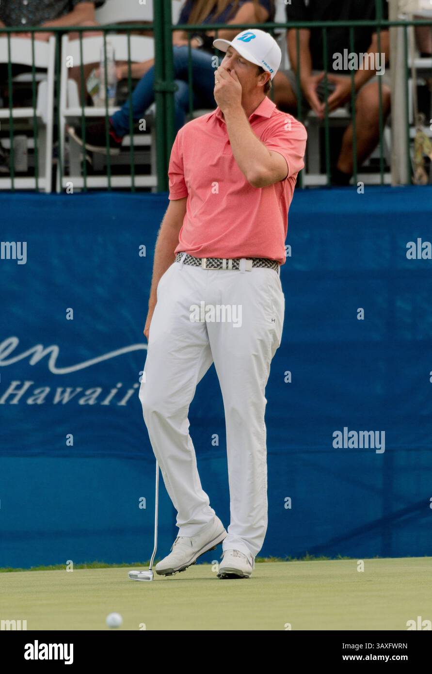 15 gennaio 2017 - durante l'ultimo round del PGA Sony Open alle Hawaii al Waialae Country Club di Honolulu, HI. - Steven Erler/CSM(immagine di credito: &Copy; Steven Erler/CSM via cavo ZUMA) Foto Stock