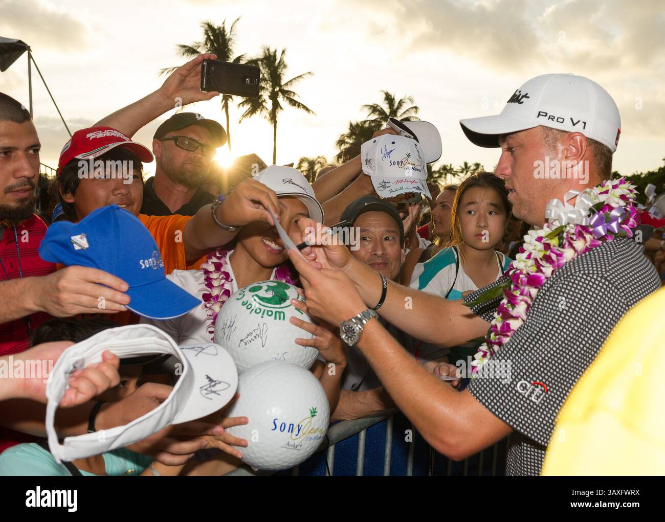 15 gennaio 2017 - durante l'ultimo round del PGA Sony Open alle Hawaii al Waialae Country Club di Honolulu, HI. - Steven Erler/CSM(immagine di credito: &Copy; Steven Erler/CSM via cavo ZUMA) Foto Stock