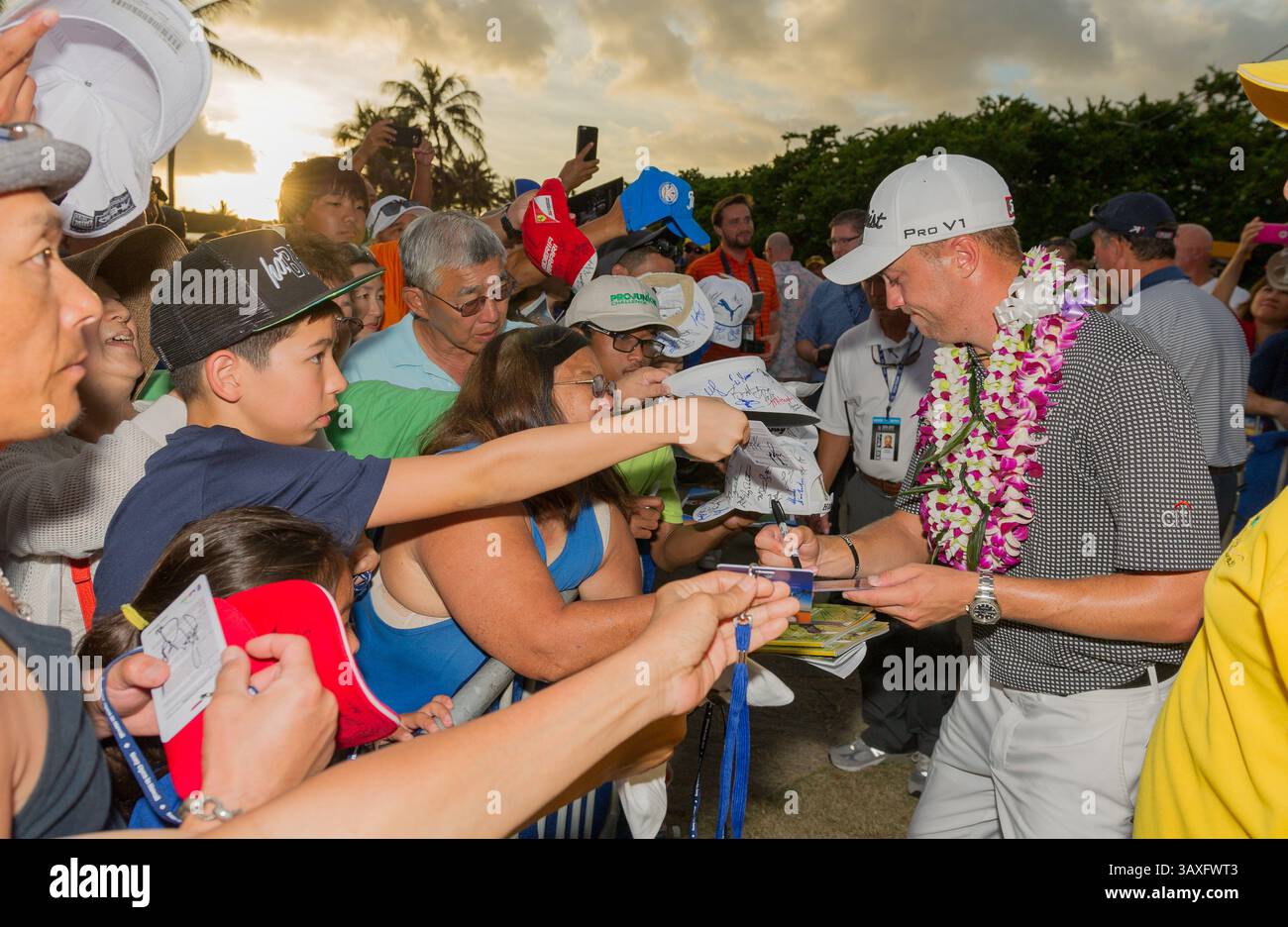 15 gennaio 2017 - durante l'ultimo round del PGA Sony Open alle Hawaii al Waialae Country Club di Honolulu, HI. - Steven Erler/CSM(immagine di credito: &Copy; Steven Erler/CSM via cavo ZUMA) Foto Stock