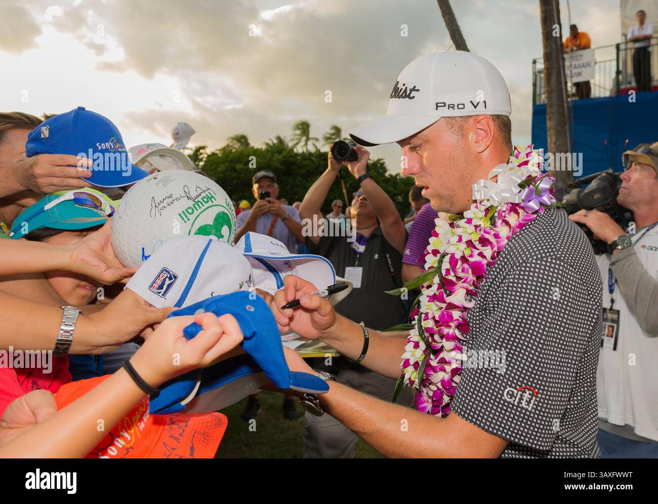 15 gennaio 2017 - durante l'ultimo round del PGA Sony Open alle Hawaii al Waialae Country Club di Honolulu, HI. - Steven Erler/CSM(immagine di credito: &Copy; Steven Erler/CSM via cavo ZUMA) Foto Stock