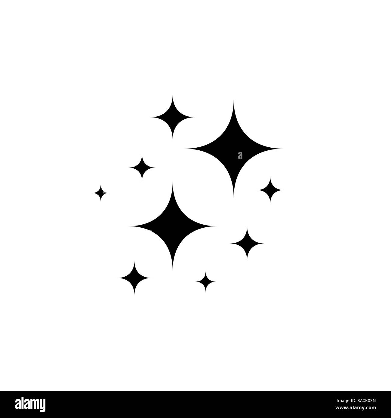 Icona a stella scintillante. Illustrazione Vettoriale