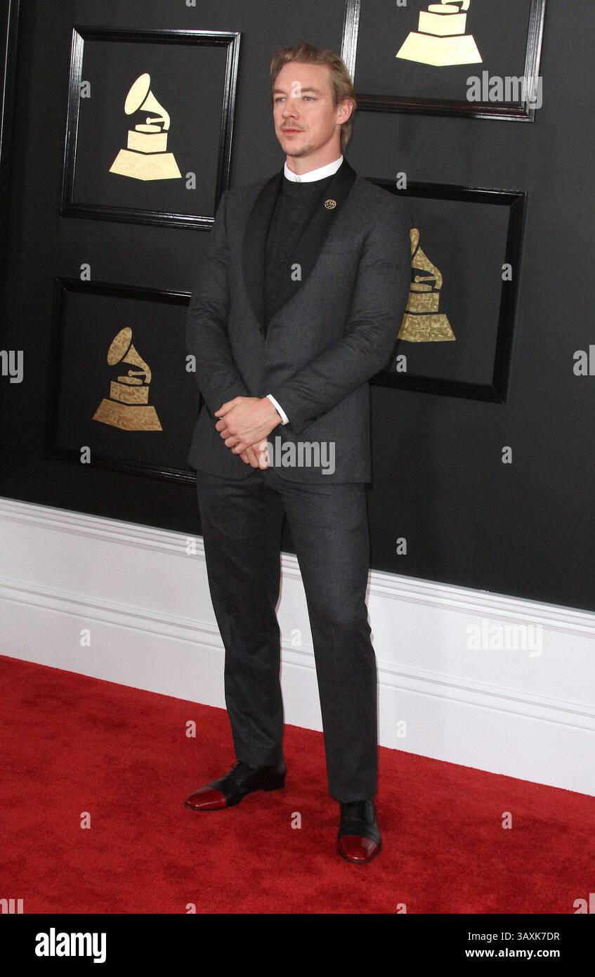 Febbraio 12, 2017 - Los Angeles, CA, Stati Uniti - 12 Febbraio 2017 - Los Angeles, California - Diplo. 59Th Annual Grammy Awards tenutosi presso la Staples Center. Photo credit: AdMedia (credito Immagine: © AdMedia via ZUMA filo) Foto Stock