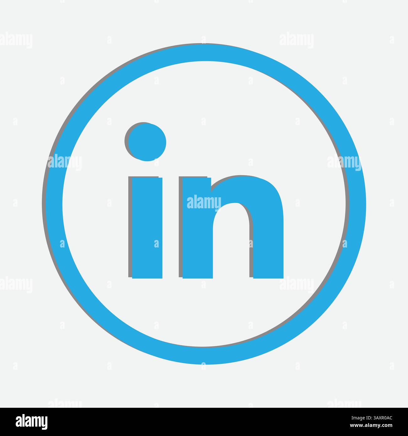 Icona ufficiale di LinkedIn e grafica vettoriale con icona blu unica Illustrazione Vettoriale