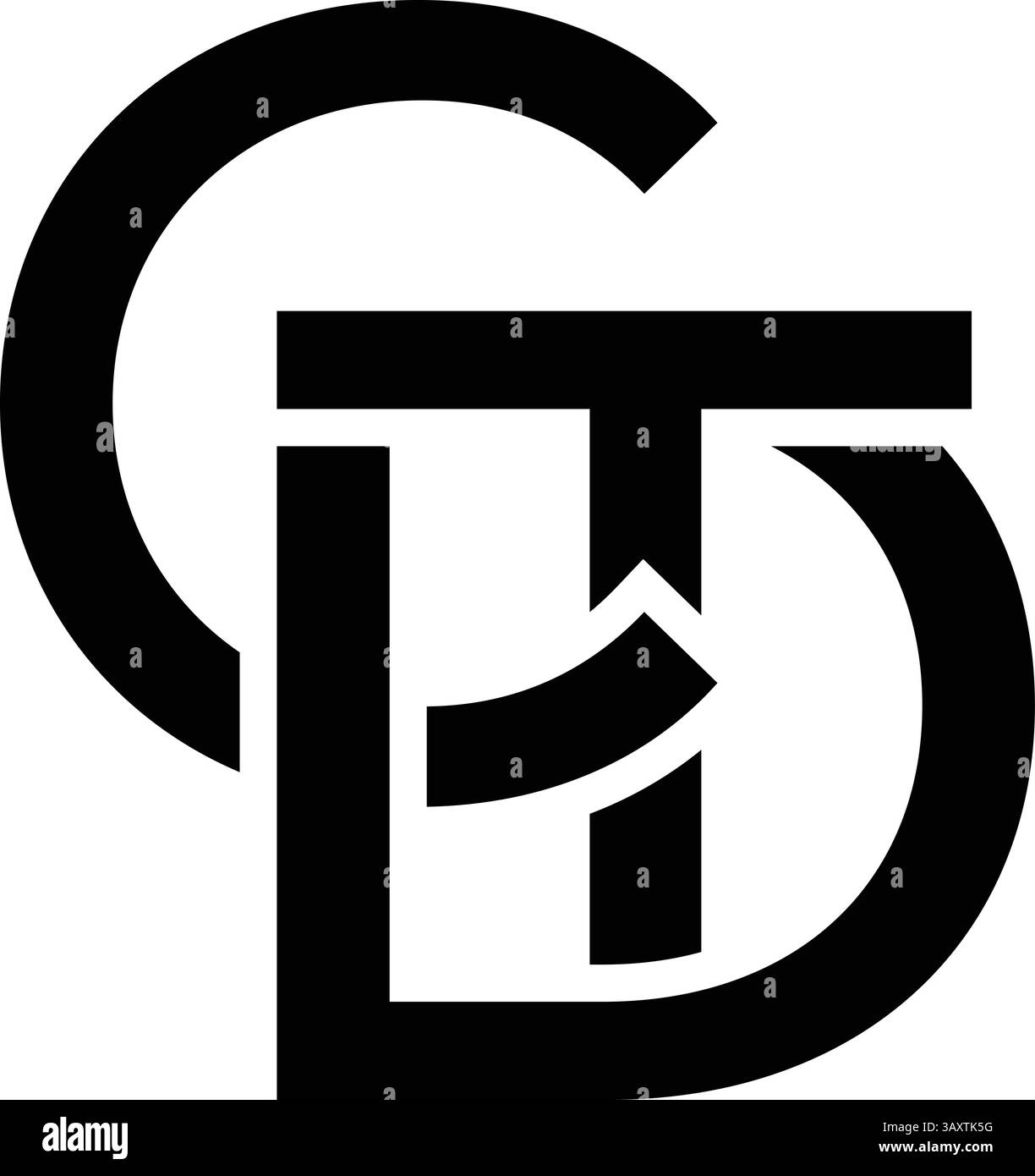 Logo CTD minimalista Illustrazione Vettoriale