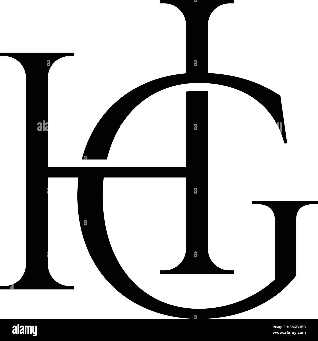 Logo di abbigliamento HG Illustrazione Vettoriale