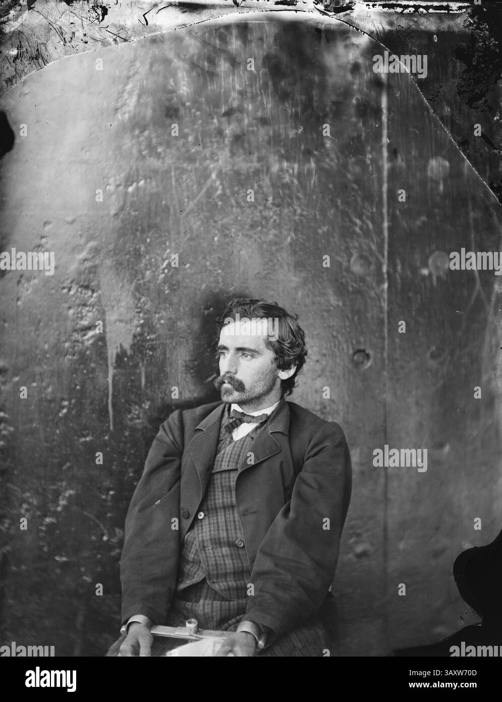 1 settembre 2016 - Michael o'Laughlin, cospiratore nell'assassinio del presidente degli Stati Uniti Abraham Lincoln, Seated, Washington Navy Yard, Washington DC, USA, di Alexander Gardner, aprile 1865 (immagine di credito: © circa Images/Glasshouse via ZUMA Wire) Foto Stock