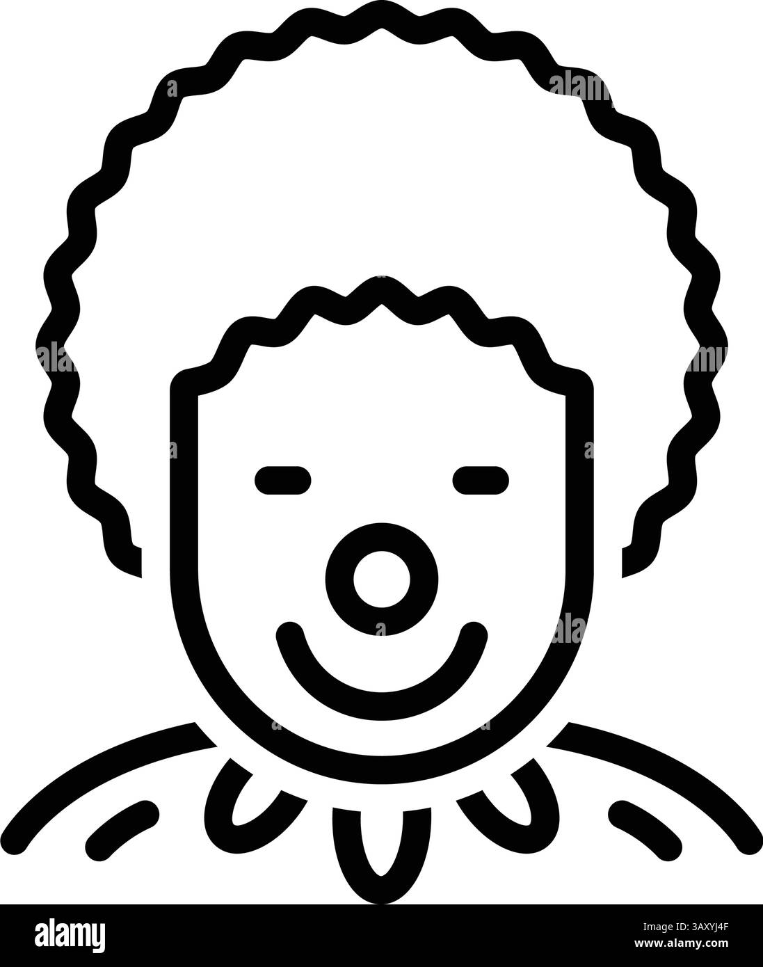 Icona per clown, buffoni Illustrazione Vettoriale