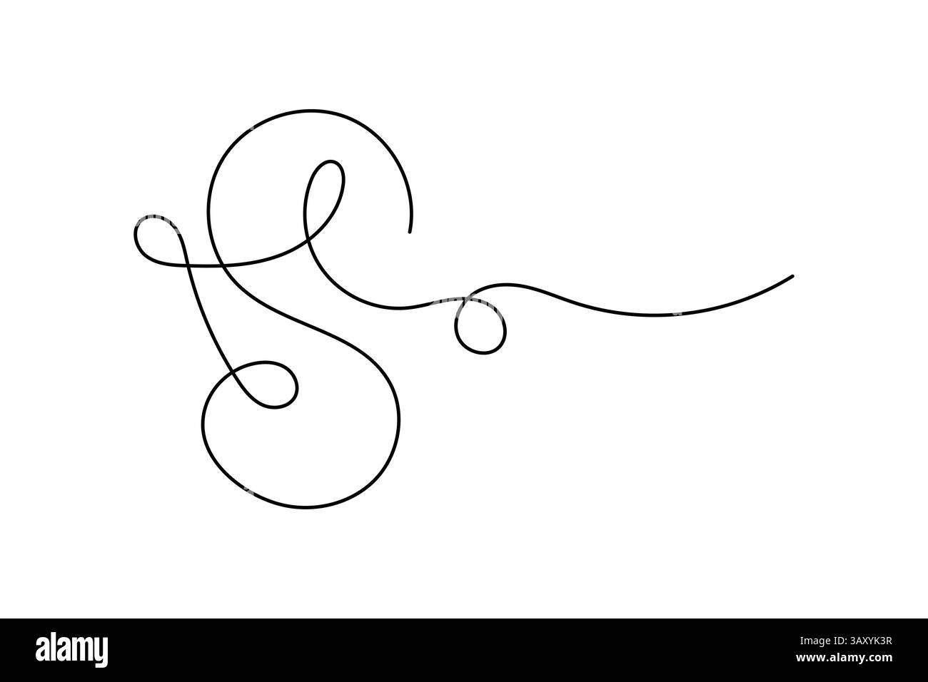 Icona Dollar (dollaro) continua su una linea del disegno vettoriale del contorno Illustrazione Vettoriale