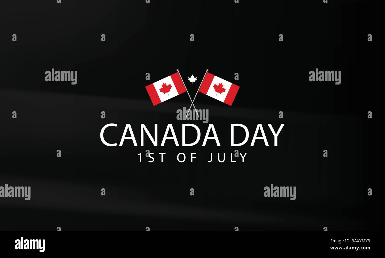 1° luglio celebrazioni che abbracciano lo Spirit of Canada Day Illustrazione Vettoriale