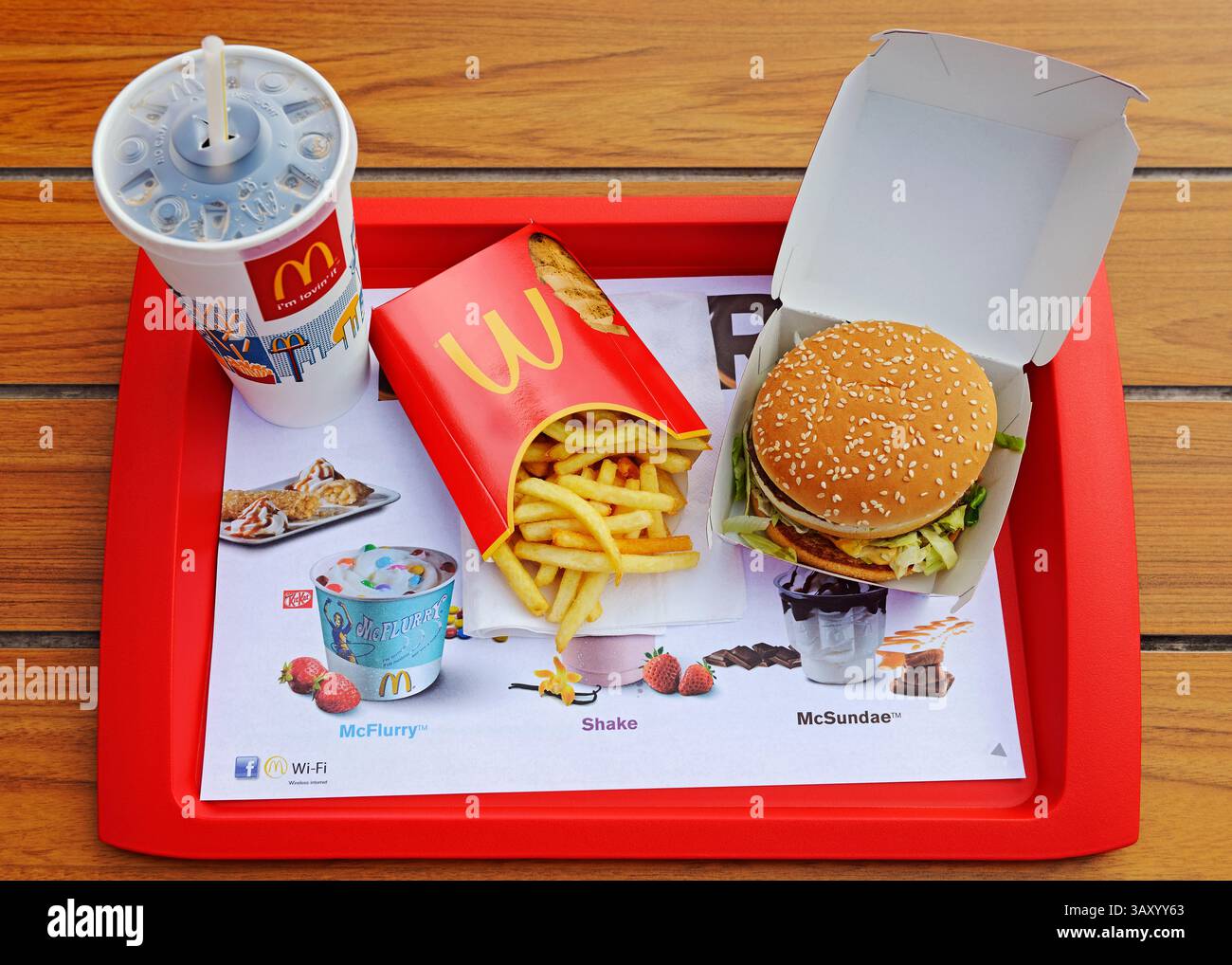 McDonalds Big Mac pasto Foto Stock