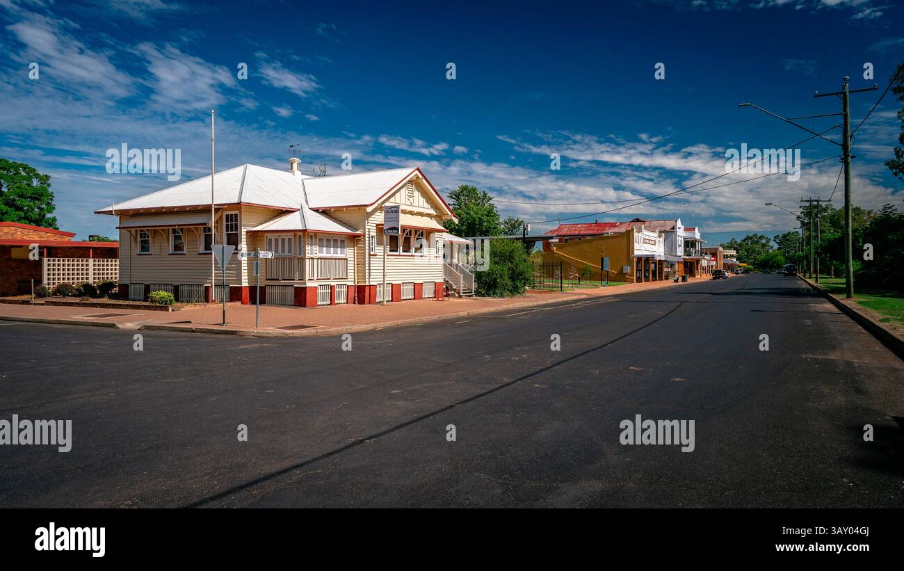 St George, QLD, Australia - edifici storici lungo St George's Terrace Foto Stock