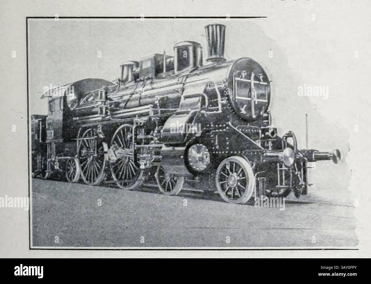 European Locomotive dall'articolo CARATTERISTICHE DELLA COSTRUZIONE DI LOCOMOTIVE CONTINENTALI. Di Charles R. King. Dalla rivista Engineering dedicata al progresso industriale volume XXIII 1902 The Engineering Magazine Co Foto Stock