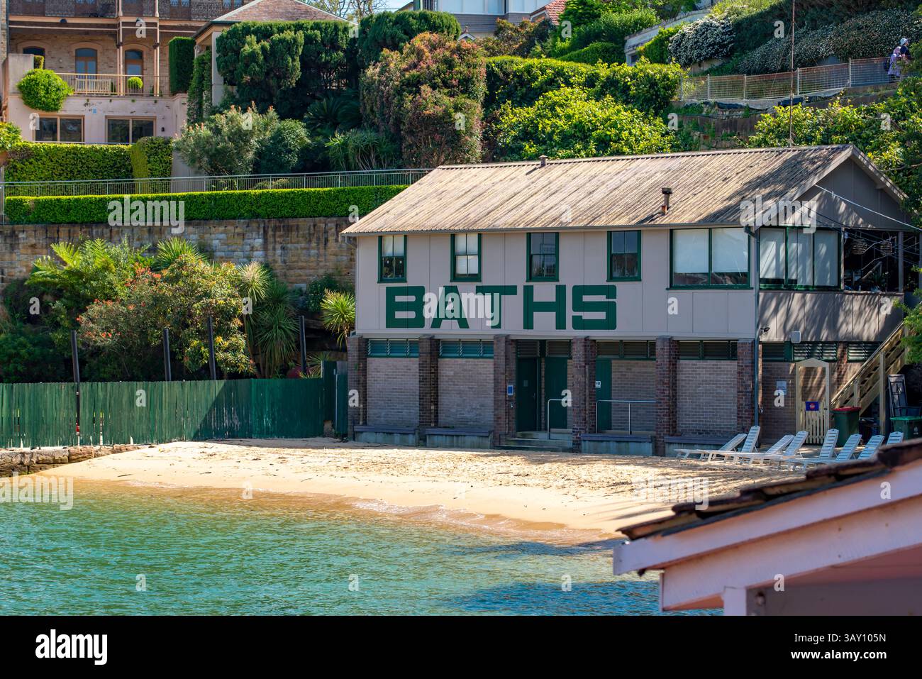 I Greenwich Baths hanno operato come piscina portuale a Sydney, in Australia dall'inizio degli anni '1920 È aperto al pubblico. Foto Stock