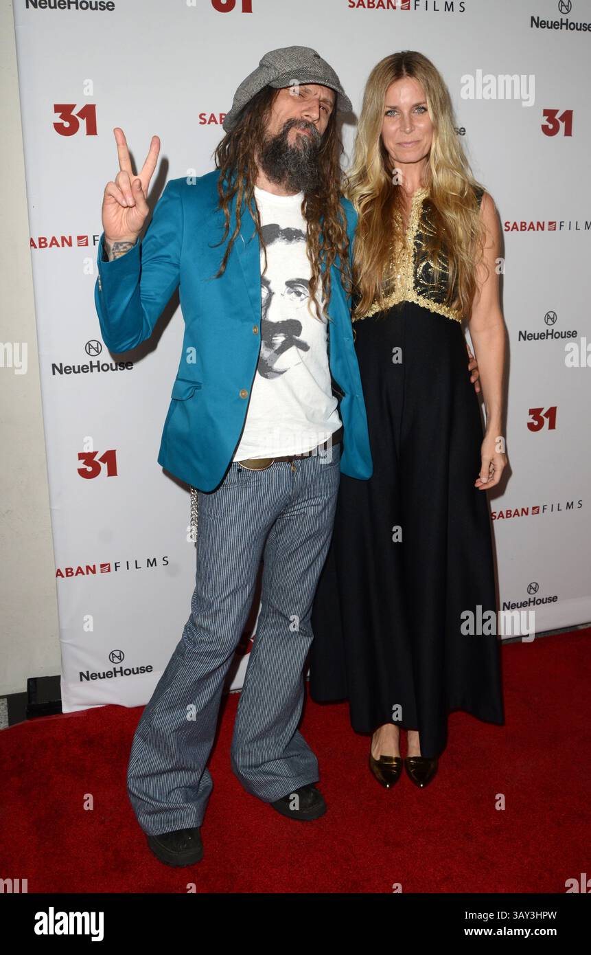 20 ottobre 2016 - West Hollywood, CA, Stati Uniti d'America - LOS ANGELES - 20 ottobre: Rob Zombie, Sheri Moon Zombie alla proiezione speciale di ''31'' presso London Hotel il 20 ottobre 2016 a West Hollywood, CA (immagine di credito: © hPa/Newscom via ZUMA Press) Foto Stock