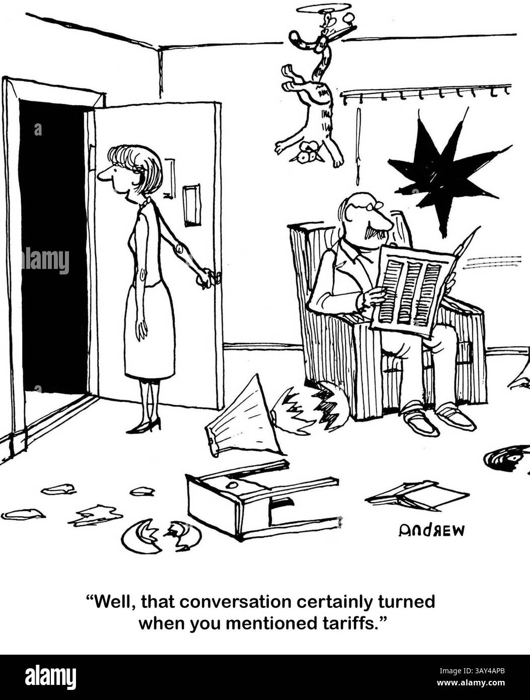 I vicini odiano le tariffe Foto Stock