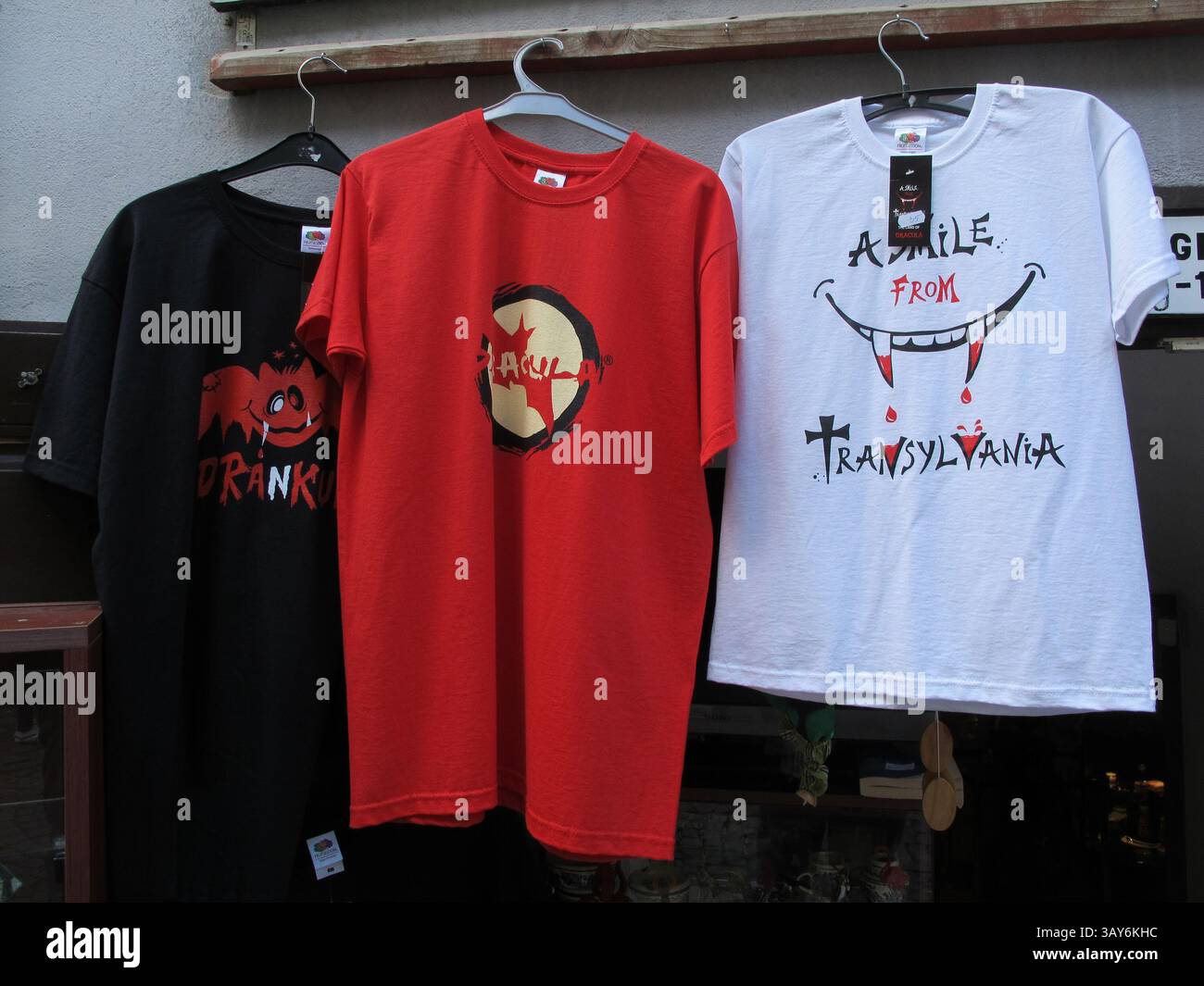 7 settembre 2015 - ROM - a Sighisoara, luogo di nascita di Vlad Tepes, il personaggio Dracula di Bram Stoker è il regalo che continua a regalare ai venditori di souvenir e ad altre attività turistiche. (Immagine di credito: © John Dowling/TNS via ZUMA Wire) Foto Stock