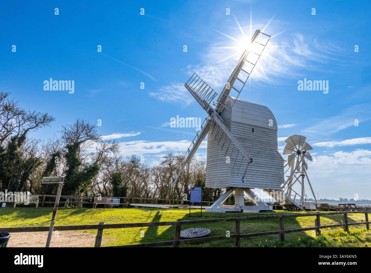 Ottimo mulino a vento Chishill Foto Stock