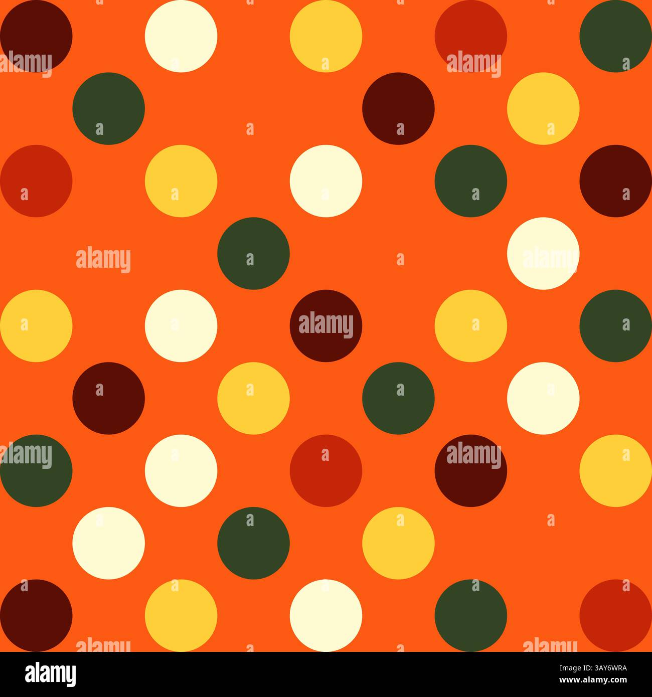 Motivo senza cuciture di pois in colori vivaci, ideale per design moderni, tessuti e sfondi di lusso. Illustrazione vettoriale di alta qualità con f Illustrazione Vettoriale