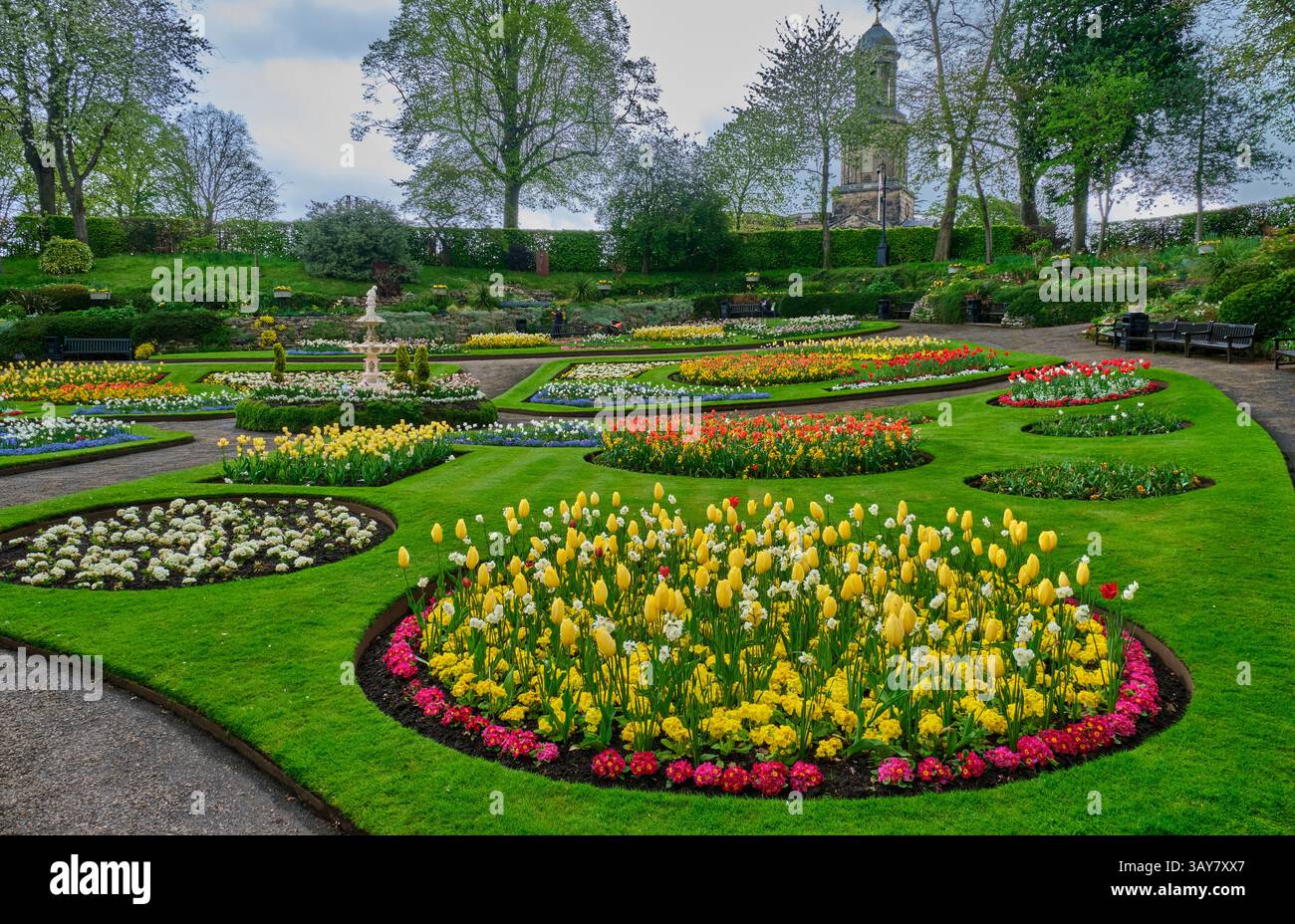 The Dingle, Quarry Gardens, Shrewsbury, Shropshire Foto Stock