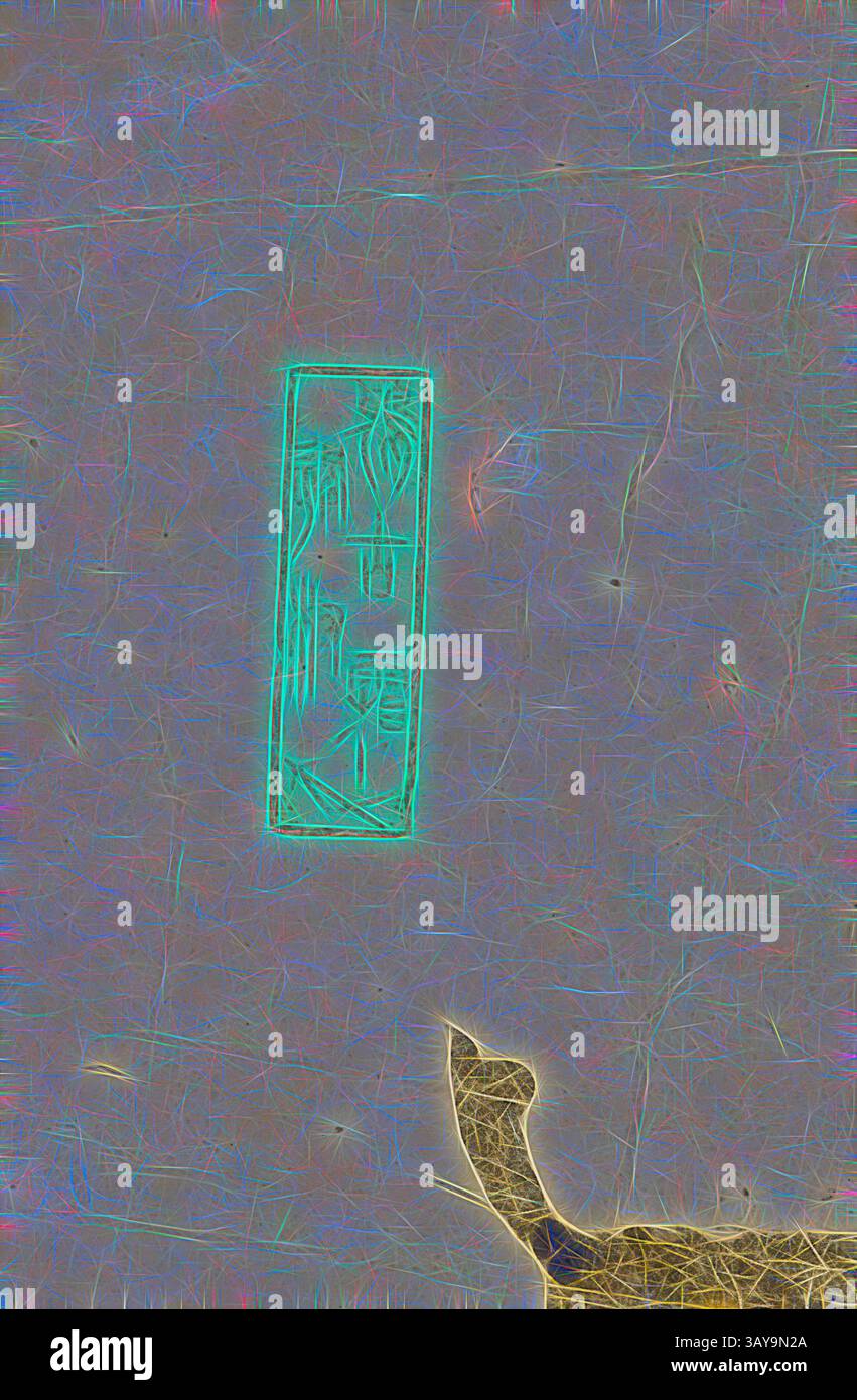 Un'interpretazione stravagante presenta la silhouette di un gatto accanto a un intricato design luminoso della finestra, che invita un'aria di mistero ed espressione artistica., Ritratto di Rinzai, Hakuin Ekaku (Giapponese, 1685-1768), Edo, circa 1750, inchiostro e colore chiaro su carta, rotolo verticale sospeso, 51-7/8 x 21-3/4 poll. (immagine) 81-5/8 x 26-5/8 poll. (generale) 83-3/8 x 28-5/8 x 1-1/4 poll. (Come installato), inciso: Katsu (caratteri giapponesi) sigillo a rilievo quadrato: [Hakui no in] (caratteri giapponesi) sigillo intaglio quadrato: [Ekaku] (caratteri giapponesi) sigillo a rilievo rettangolare verticale: (Caratteri giapponesi) la frase è Foto Stock